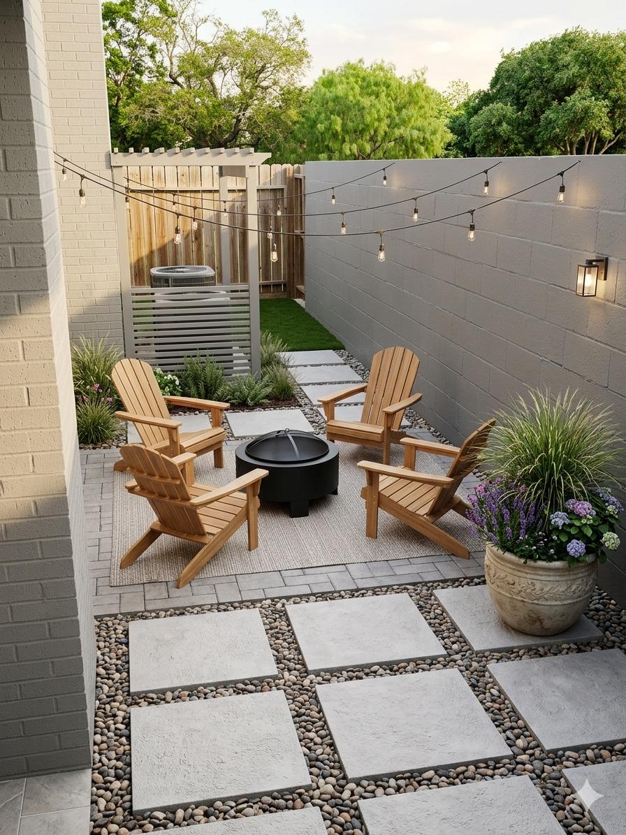 After apartment patio cleanup - transformed outdoor space