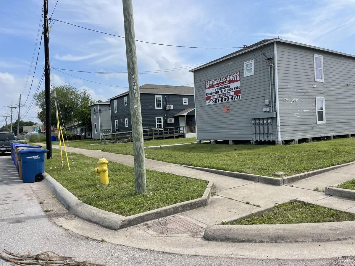 Commercial property after lawn cleanup Corpus Christi